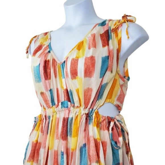 Anthropologie Womens Lilka Womens Painters Palette Side Cutout Dress Size M - Picture 4 of 8